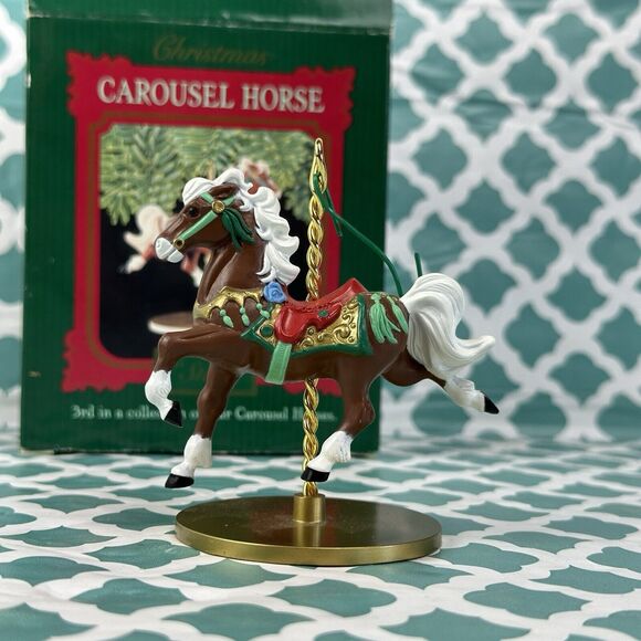 Hallmark Carousel Horse series Christmas Ornament Star And Ginger‎  2/4 1989 - Picture 7 of 16